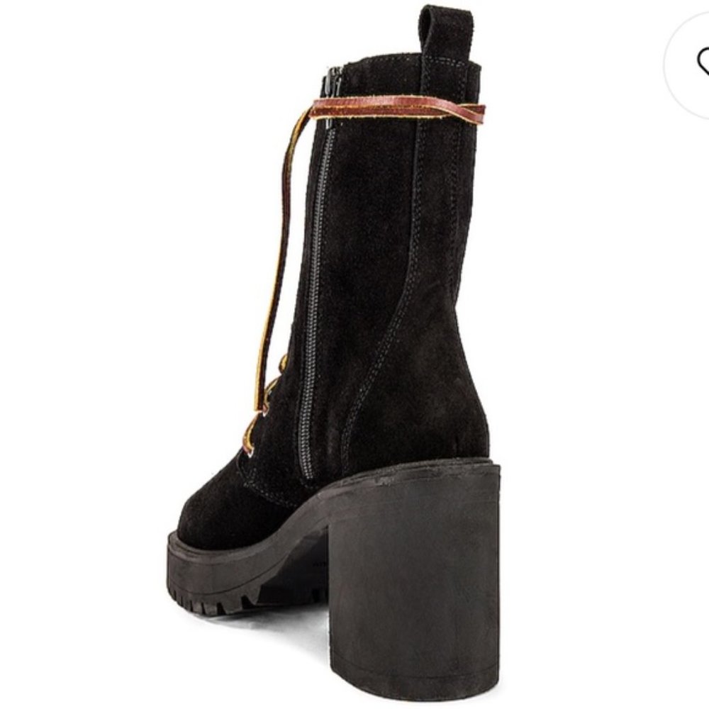 Free People Dylan Lace Up Boot in Black - Picture 4 of 12